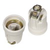 Patice pro svítidlo Objímka, patice keramická, pro žárovku E27, 250V, max 4A, max 180°C, d=41mm, l=47mm, úchyt se závitem pro trubku M10x1 náhled 1
