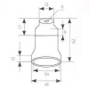 Patice pro svítidlo Objímka, patice keramická, pro žárovku E27, 250V, max 4A, max 180°C, d=41mm, l=47mm, úchyt se závitem pro trubku M10x1 náhled 2