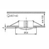 ATAS 35 Vestavné bodové svítidlo výklopné +-15°, těleso hliník, povrch chrom mat, 35W, G4 MR11, 12V, IP20, d=64mm, h=100mm, symbol "F" montáž na hořlavý podklad max 3 náhled 2