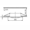 ATAKI V-CM Vestavné bodové svítidlo výklopné +-15°, těleso hliník, povrch chrom mat, 50W, Gx5,3, 12V, IP20, d=82mm, h=100mm, symbol "F" montáž na hořlavý podklad max 35W náhled 2