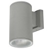DISPI 1-E Nástěnné bodové svítidlo těleso hliník, povrch šedostříbrná, krycí sklo čiré, pro žárovku 1x60W, E27, 230V, IP54, 108x175mm, svítí dolů náhled 1