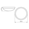 DORIAN A Stropní svítidlo, plast, barva bílá, polykarbonát, 1x75W, E27, 230V, IP44, IK10, d=304mm, h=100mm. náhled 4
