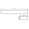 LED zdroj 12V, 18W SELV Napájecí zdroj pro LED osvětlení, vstup 230V, výstup 12V, 3-18W, 1,5A, SELV, Tc 85°C, ochr /zkrat, přetížení 145x50x20mm náhled 3