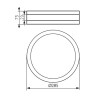 RIX O Stropní svítidlo, základna kov, povrch chrom mat, difuzor plast, polykarbonát opál, pro úspornou žárovku 2x18W, E27, A60, 230V, do koupelny IP44, d=285mm, náhled 2