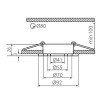 LAIDY RC Vestavné stropní, bodové, svítidlo, kruhové, výklopné +-30°, těleso hliník, povrch černý elox, pro žárovku 1x50W, GX5,3, 12V, IP20, d=92mm,h=26mm náhled 3