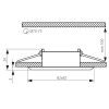 VALENT Q1 Vestavné svítidlo bodové, čtvercové, výklopné těleso hliník, povrch hliník mat, 1x50W, Gx5,3, 12V, IP20, 82x82mm, h=26mm, symbol "F" montáž na hořlavý podklad max 35W náhled 2