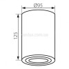 ANDROMEDAE VÁLEC Stropní bodové svítidlo, nastavitelný směr svícení, materiál kov, povrch černá, pro žárovku 25W, GU10, 230V, IP20, tř.1, rozměry d=95mm, h=125mm. náhled 6