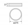 TAURI stropní Přisazené stropní svítidlo, materiál dřevo, povrch bílý dub, difuzor sklo opál, pro žárovku 3x60W, E27, 230V, IP20, IK02, tř.1, rozměry h=77mm, d=475mm náhled 10