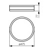 TAURI stropní Přisazené stropní svítidlo, materiál dřevo, povrch bílý dub, difuzor sklo opál, pro žárovku 3x60W, E27, 230V, IP20, IK02, tř.1, rozměry h=77mm, d=475mm náhled 12