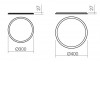 BRANCO R Stropní přisazené svítidlo, těleso plast, povrch chrom, difuzor plast čirý krystal, LED 18W, 1890lm, neutrální 4000K, Ra85, 230V, zvýš. krytí IP44, tř.2, rozměry d=300mm, h=27mm. náhled 2