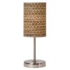 MADO 1x60W E27 Stolní dekorativní lampa, základna chrom broušený, stínítko textil ornament, povrch bílá, pro žárovku 1x60W, E27, 230V, IP20, tř.2. rozměry: 130x130x370mm, ovladač na kabelu náhled 3