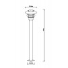 ODDER I Sloupkové venkovní svítidlo, těleso kov, povrch černá, pro žárovku 1x60W, E27, 230V, IP44, rozměry d=218mm, h=1000mm. náhled 3