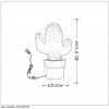CARICTO 1x40W E14 Stolní lampa, těleso keramika, stínítko keramika tvar kaktus, barva bílá, pro žárovku 1x40W, E14, 230V, IP20, tř.2. rozměry 200x200x305mm náhled 3