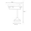 BANILITO 1x40W E14 Stolní dekorativní lampa, základna kov, povrch chrom stříbrná lesk, difuzor sklo opál, pro žárovku 1x40W, E14, 230V, IP20, tř.2. rozměry 215x130x290mm náhled 4