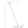 SLAGELSO I Stojací lampa, těleso kov, povrch bílá, pro žárovku 1x7W, GU10, 230V, rozměry 610x1370mm. náhled 3