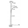 STENLOSE Stojací lampa, těleso kov, povrch černá, LED 20W, 1600lm, + 1x4W, 230lm, teplá 3000K, 230V, stmívatelné, IP20, tř.1, rozměry d=300mm, h=1800mm. náhled 7