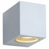 CARTYS SQUARE SMALL 1x5W GU10 IP44 Nástěnné venkovní svítidlo, těleso hliník, povrch bílá mat, krycí sklo čiré, LED 1x5W, GU10, teplá 3000K, 320lm, 230V, IP44, tř.1. rozměry 90x65x79mm, vč.sv.zdr. náhled 1