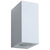 CARTYS SQUARE BIG 2x5W GU10 IP44 Nástěnné venkovní svítidlo, těleso hliník, povrch lak bílá mat, krycí sklo čiré, LED 2x5W, GU10, teplá 3000K, 320lm, 230V, IP44, tř.1. rozměry 90x65x150mm, vč.sv.zdr. svítí nahoru/dolů náhled 4