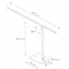 INODYM TL 12W Stolní lampa, nastav. směr svícení, těleso hliník, povrch černá, difuzor plast opál, LED 12W, teplá 2700K, 1080lm, dotyk. stmívání, 230V, IP20, tř.1, rozměry základna 855x455x100mm. náhled 2