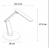 SAEBY Stolní lampa, nastavitelný směr svícení, materiál plast, povrch černá, LED 10W, 430lm, CCT teplá 2700K, neutr 4000K, denní 6500K, stmív, IP20, tř. 1, rozměry h=475mm, vč dotykového vypínač na tělese. náhled 3