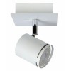 WHITIA-LED 1x4,5W GU10 Stropní svítidlo, nastevitelný směr svícení, těleso kov, povrch lak bílá mat se stříbrnými detaily, LED 1x4,5W, GU10, teplá 3000K, 320lm, 230V, IP20, tř.1. rozměry 100x100x150mm, vč.sv.zdr náhled 2