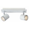 WHITIA-LED 2x4,5W GU10 Stropní svítidlo, nastevitelný směr svícení, těleso kov, povrch lak bílá mat se stříbrnými detaily, LED 2x4,5W, GU10, teplá 3000K, 320lm, 230V, IP20, tř.1. rozměry 300x90x120mm, vč.sv.zdr. náhled 1