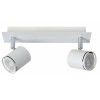 WHITIA-LED 2x4,5W GU10 Stropní svítidlo, nastevitelný směr svícení, těleso kov, povrch lak bílá mat se stříbrnými detaily, LED 2x4,5W, GU10, teplá 3000K, 320lm, 230V, IP20, tř.1. rozměry 300x90x120mm, vč.sv.zdr. náhled 2