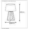 DELICOSIO 1x60W E27 Stolní lampa, těleso kov, povrch lak měď hnědá antická zašlá, stínítko textil hnědá, pro žárovku 1x60W, E27, 230V, IP20, tř.2. rozměry 385x385x630mm náhled 3