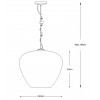 AGUALVA Závěsné svítidlo, lustr, základna kov, stínítko sklo kouřové, pro žárovku 1x60W, E27, 230V, IP20, rozměry d=400mm, h=340mm, vč závěs kabelu h=1590mm, lze zkrátit. náhled 4