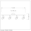 ARDIFCE LED 4x5W GU10 Stropní svítidlo, nastavitelný směr svícení, základna kov, těleso kov, povrch lak měď antická zašlá, LED 4x5W, GU10, teplá 2700K, 350lm, 230V, IP20, tř.1. rozměry 745x90x180mm, vč.sv.zdr. náhled 5