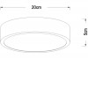 CHEILA 12W Stropní svítidlo, těleso plast zlatá, difuzor plast opál, LED 12W, teplá 2700K, 840lm,  stmív. STEP, 230V, IP20, tř.1, rozměry d=200mm, h=50mm. náhled 5