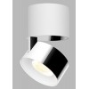 BRON chrom/černá Stropní přisazené bodové svítidlo, nastavitelný směr svícení, těleso hliník, povrch chrom/černá, LED 1x11W, 770lm, teplá 3000K, Ra80, 230V, IP20, rozměry d=77mm, výška: 98,5mm náhled 4