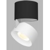 BRON C LED 11W Stropní přisazené bodové svítidlo, nastavitelný směr svícení, těleso hliník, povrch černá/bílá, LED 1x11W, 770lm, teplá 3000K, Ra80, stmív TRIAC, 230V, IP20, rozměry d=77mm, výška: 98,5mm náhled 1