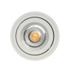 TOKA Stropní, přisazené, bodové svítidlo, výklopné +-20°, základna hliník, povrch bílá, LED 6W, 650lm, teplá 3000K, Ra80, 230V, IP20, tř.2, rozměry d=90mm, h=95mm náhled 4