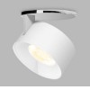 CANNES chrom/bílá Stropní vestavné bodové svítidlo, otočné, nastavitelný směr svícení, těleso hliník, povrch chrom/bílá, LED 1x11W, 770lm, teplá 3000K, Ra80, 230V, IP20, rozměry d=77mm, h=76,5mm náhled 1