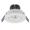 WEROKA Vestavné, stropní svítidlo, výklopné +-20°, těleso hliník, povrch bílá, LED 6W, 650lm, teplá 3000K, Ra80, 230V, IP20, tř.1, rozměry d=92mm, h=61mm náhled 1