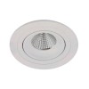 Podhledové bodové svítidlo LED Vestavné, stropní svítidlo, výklopné +-20°, těleso hliník, povrch bílá, LED 6W, 650lm, teplá 3000K, Ra80, stmív DALI/PUSH, 230V, IP20, tř.1, rozměry d=92mm, h=61mm náhled 2
