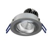 WEROKA Vestavné, stropní svítidlo, výklopné +-20°, těleso hliník, povrch bílá, LED 6W, 650lm, teplá 3000K, Ra80, 230V, IP20, tř.1, rozměry d=92mm, h=61mm náhled 5