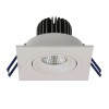 Podhledové bodové svítidlo LED Vestavné, stropní svítidlo, výklopné +-20°, těleso hliník, povrch bílá, LED 6W, 650lm, teplá 3000K, Ra80, stmív DALI/PUSH, 230V, IP20, tř.1, rozměry 92x92x61mm náhled 1