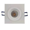 Podhledové bodové svítidlo LED Vestavné, stropní svítidlo, výklopné +-20°, těleso hliník, povrch bílá, LED 6W, 650lm, teplá 3000K, Ra80, stmív DALI/PUSH, 230V, IP20, tř.1, rozměry 92x92x61mm náhled 2