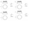 CAV XS černá Vestavné zápustné svítidlo, kruh, těleso hliník, povrch černá, LED 7W, 580lm, teplá 3000K, Ra80, stmív DALI/PUSH, 230V, do koupelny IP44, rozměry d=103mm, h=56,5mm náhled 3