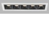 CERGY 10W TRIAC Vestavné zápustné svítidlo, těleso hliník, povrch bílá, difuzor plast, LED 5x2W, 1050lm, teplá 3000K, stmív. TRIAC, Ra80, 230V, IP20, rozměry 147mm x 45mm náhled 1