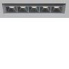 CERGY 10W TRIAC Vestavné zápustné svítidlo, těleso hliník, povrch bílá, difuzor plast, LED 5x2W, 1050lm, teplá 3000K, stmív. TRIAC, Ra80, 230V, IP20, rozměry 147mm x 45mm náhled 2