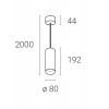 SWIEBODZ Závěsné svítidlo, těleso hliník, povrch černá,  LED 10-20W, 960-1900lm, neutrální 4000K, 230V, IP20, rozměry d=80mm, h=192mm, vč závěs kabelu h=2000mm, lze zkrátit. náhled 3