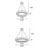 CALAIS SU Závěsné svítidlo, hliník, černá, difuzor plast opál, LED 80W, 4200lm, přepínatelná teplota CCT teplá 3000K, neutrální 4000K, stmív DALI, 230V, IP20, rozměry 800x80mm, vč záv l=1200mm, lze zkr náhled 3