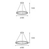 CHATOU S Závěsné svítidlo, hliník, bílá, difuzor plast opál, LED 42W, 3400lm, teplá 3000K, stmív ZigBee, 230V, IP20, tř.1, rozměry d=600mm, vč závěsu l=1200mm lze zkrátit náhled 3