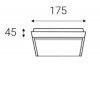 BOLIA Stropní, přisazené, venkovní svítidlo, těleso hliník, povrch černá antracit, difuzor PMMA opál, LED 25W, 2000lm, teplá 3000K, Ra80, 230V, IP54, tř.2, rozměry 240x240x45mm náhled 4