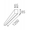 BOLESLAW L Stropní, nebo závěsné svítidlo z hliníkového profilu, povrch černá, přepín výkon LED 24W-32W, 2700lm-3600lm, teplá 3000K, buňkové UGR<16, Ra80, 230V, IP20, rozměry 1200x85x65mm náhled 2