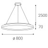 RANDY S Závěsné svítidlo, hliník, zlatá, difuzor plast opál, LED 36W, 2800lm TW nastavitelná teplota CCT teplá 3000K-neutrální 4000K, Ra90, stmív DALI/PUSH, 230V, IP20, d=400mm, h=70mm, závěs l=2500mm náhled 13