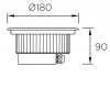 GREENE LED výklopné +-15° Zemní svítidlo, nast sklon svícení +-15°, těleso hliník, rám nerez, LED 18W, 1101lm, teplá 3000K, Ra80, vyzař úh 15°, povrch <40°C, 230V, IP67, IK10, stat zátěž 1,8t, d=180mm, h=90mm, vč. mont boxu náhled 2